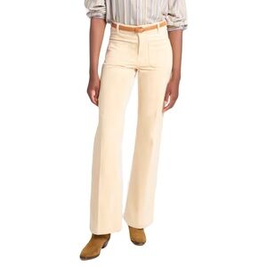 Vanessa Bruno Dompey Flare Pants Corduroy Cream Size EU 38